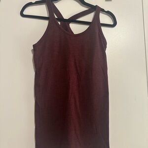 Purple ribbed Lululemon race back tank top